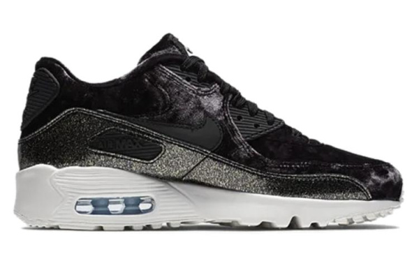 Nike Air Max 90 Детская повседневная обувь Низкий верх Черно-белая панда Для школьного возраста