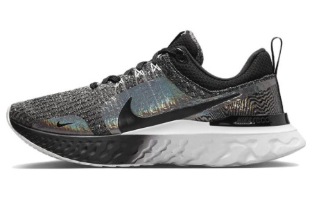 Nike React Infinity Run Flyknit 3 Low Топ Беговые кроссовки Женские Черный Серый