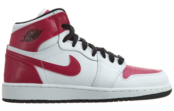 Jordan Air Jordan 1 Ретро Белый Sport Фуксия Высокие Топы Винтажные Баскетбольные Кроссовки Унисекс Белый Красный