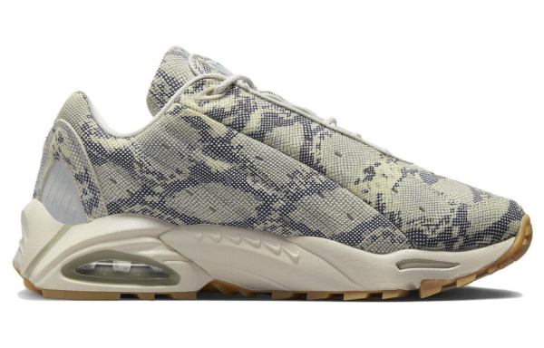 NOCTA x Nike Hot Step Air Terra 'Светлый костный' Змеиный принт Низкий топ Casual Унисекс Серый Черный