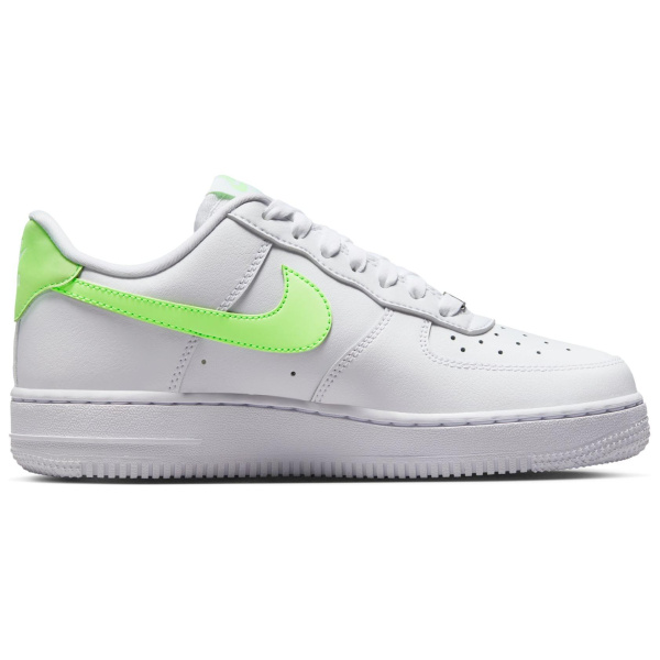 Nike Air FORCE 1 Кроссовки для скейтбординга Низкие Белые/Лаймово-зеленые Унисекс