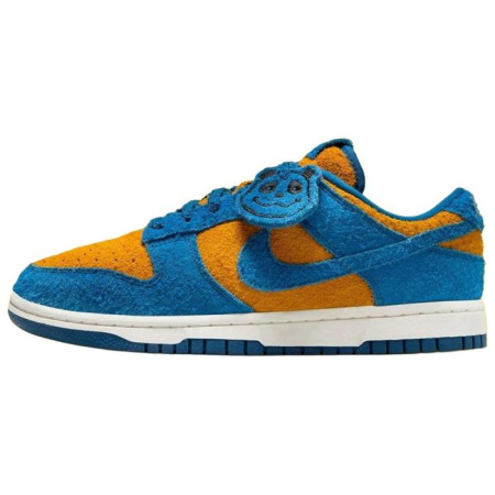 Nike Dunk Устойчивые к истиранию Низкие Кроссовки для скейтбординга Женские Синие Оранжевые