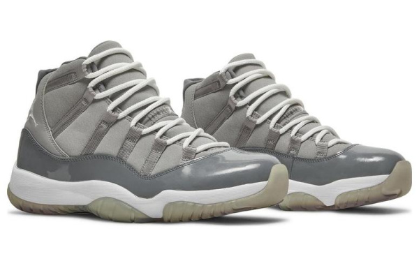 Jordan Air Jordan 11 Ретро Cool GREY 2010 Non Slip Легкий MID Топ Винтажные баскетбольные кроссовки Мужской Серый Белый