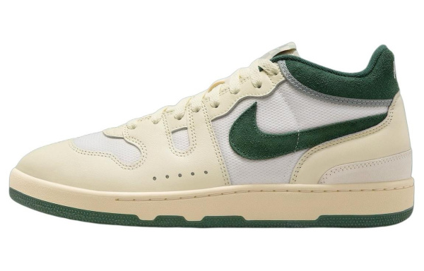 Nike Mac Attack Аbrasion Resistant Дышащий MID Скейтбординг Топ Кроссовки Мужские Бежево-зеленые