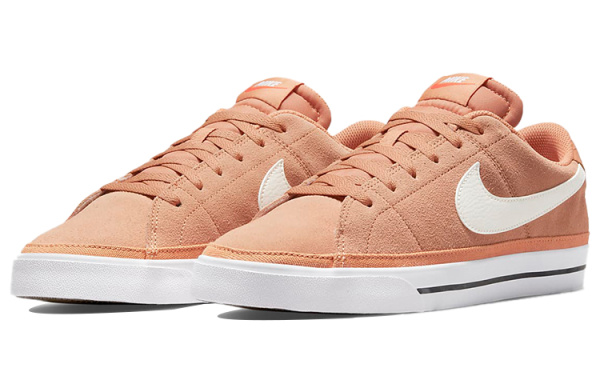 Nike Court Legacy Замша Устойчивая к истиранию Легкий Низ Резистентный Низкий Топ Скейтборд Кроссовки Мужские Розово-оранжевые