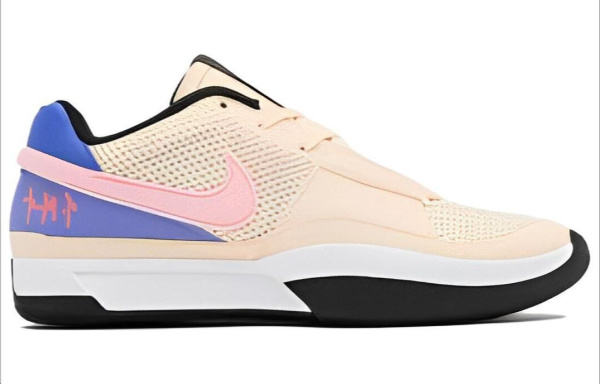 Nike Ja 1 Ja Morant 1 Low Топ Баскетбольные кроссовки Мужской Бежевый Розовый Фиолетовый