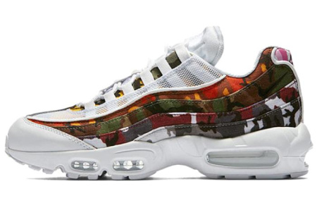 Nike Air Max 95 Low Топ Air Cushion Беговые кроссовки Унисекс Белый Черный Синий Фиолетовый Коричневый