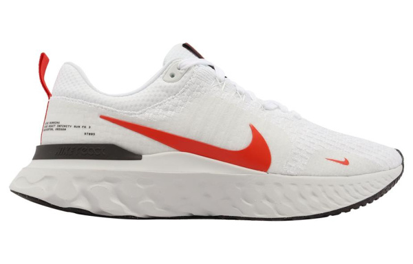 Nike React Infinity Run Flyknit 3 Устойчивый к истиранию низкий топ Спринт Беговые кроссовки Мужской Белый