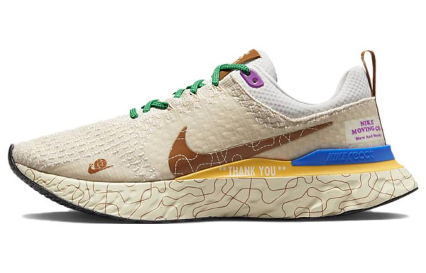 Nike React Infinity Run Flyknit 3 Low Топ Повседневные Беговые Кроссовки Мужские Коричневые