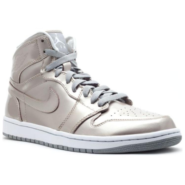Jordan Air Jordan 1 Ретро Высокая Амортизация Износостойкий Высокий Топ Винтажные Баскетбольные Кроссовки Мужские Серебряные