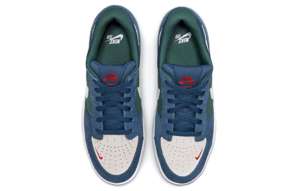 Nike SB Force 58 Low Топ Скейтборд Кроссовки Унисекс Синий Зеленый
