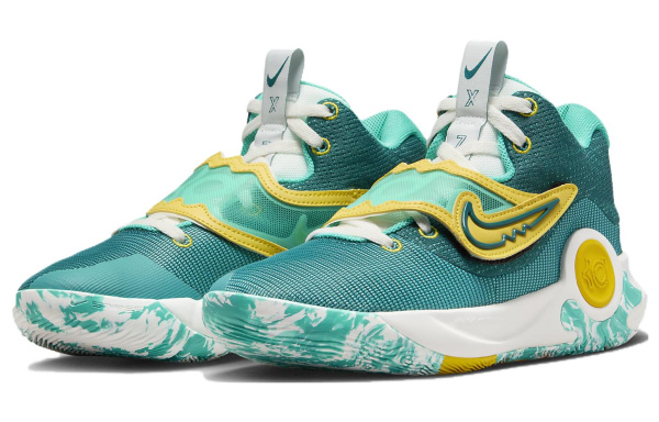 Nike KD Trey 5 X Цвет KD EP Амортизация Износостойкий MID Топ Баскетбольные кроссовки Мужской Зеленый