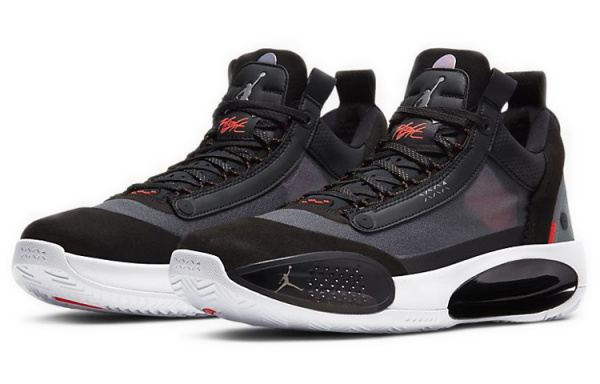 Jordan Air Джордан 34 Low PF Heritage Low Топ Баскетбольные кроссовки для игры Мужской Черный Красный Азиатская Версия