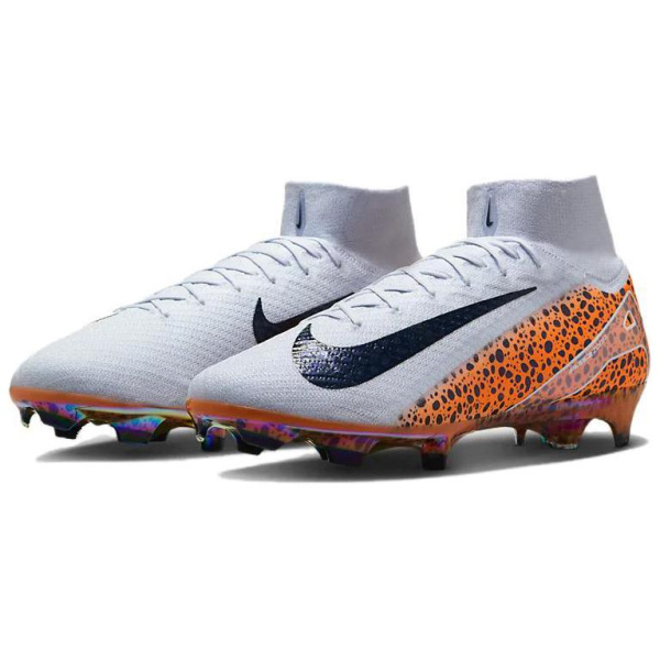 Nike Mercurial Superfly 10 Футбольные бутсы Мужские Белый Черный Оранжевый