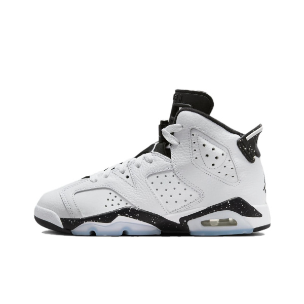 Jordan Air Jordan 6 Амортизация MID Топ Винтажные баскетбольные кроссовки Женские Белый Черный