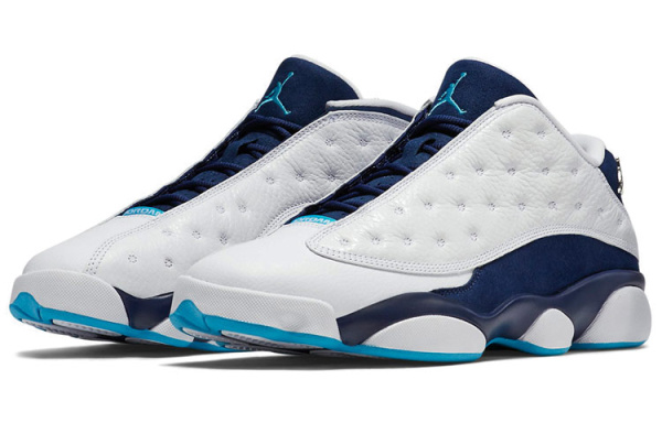 Jordan Air Jordan 13 Retro Low 'Hornets' Low Top Винтажные баскетбольные кроссовки Мужские Белый Синий