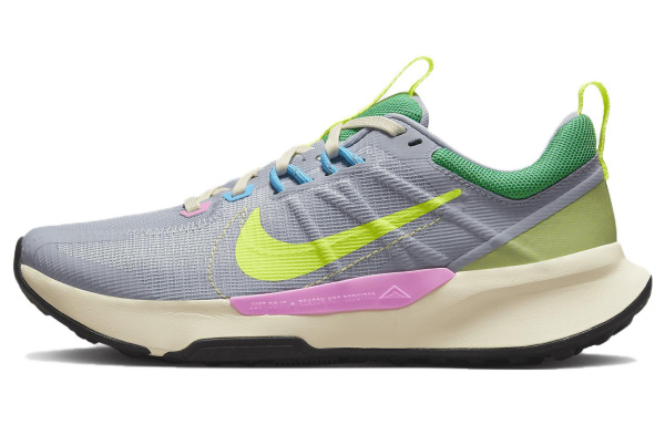 Nike Juniper Trail 2 Slip-on Устойчивый к истиранию и царапинам Легкий Низкий Топ Беговые кроссовки Женские Серый Зеленый