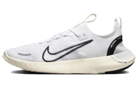 Nike Free RN Устойчивый к истиранию Дышащий Низкий Топ Повседневные Беговые кроссовки Женские Белый Черный