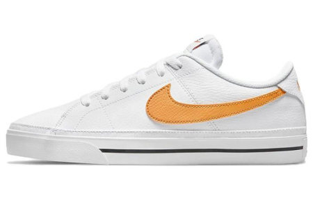 Nike Court Legacy Slip Resistant Abrasion Resistant Легкий Низкий Топ Скейтборд Кроссовки Мужские Белый Оранжевый