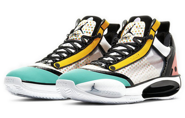 Jordan Air Джордан 34 Low Guo Ailun PF Low Топ Баскетбольные кроссовки для игры Мужской Конфетный цвет