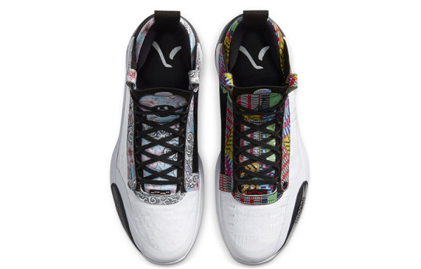 Jordan Air Джордан 34 RUI PE MID Топ Баскетбольные кроссовки Мужской Черный