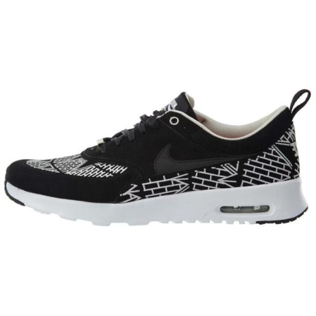 Nike Air Max THEA Амортизация Износостойкие Низкие Кроссовки для Бега Женские Черно-белые