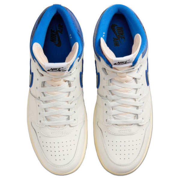 Awake NY x Jordan Air Ship Амортизация Износостойкие Высокие Топы Винтажные Баскетбольные Кроссовки Унисекс Белый Синий