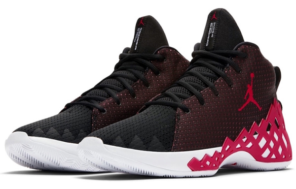 Jordan Jumpman Diamond MID Non Slip Легкий MID Баскетбольные кроссовки Мужской Черный Красный
