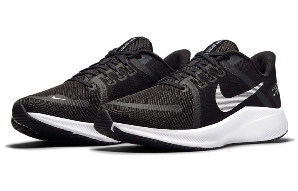 Nike Quest 4 Амортизация Дышащий Легкий Низкий Топ Тренировочные Беговые Кроссовки Мужские Черный Белый