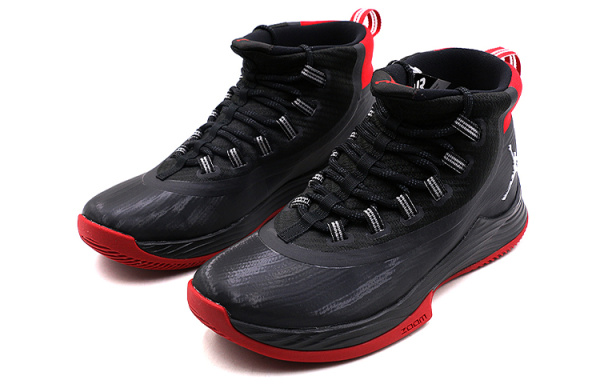 Джордан Ultra Fly 2 X Slip-Resistant Coating And Balance High Top Винтажные баскетбольные кроссовки Мужской Черный Красный
