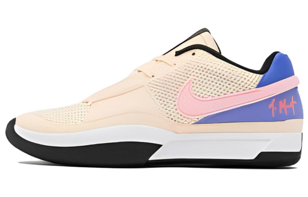 Nike Ja 1 Ja Morant 1 Low Топ Баскетбольные кроссовки Мужской Бежевый Розовый Фиолетовый