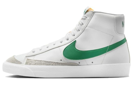 Nike Blazer Аbrasion Resistant Дышащий MID Скейтбординг Кроссовки Мужские Белый Зеленый