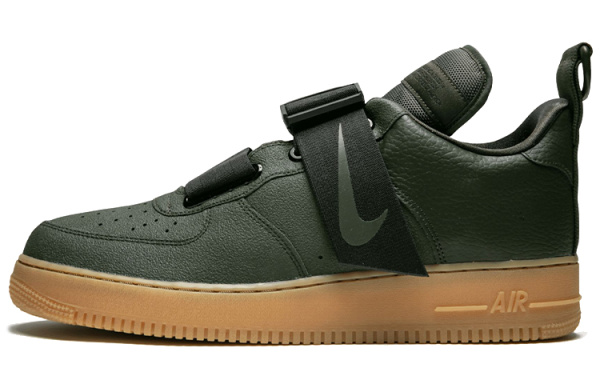 Nike Air FORCE 1 Low Топ Скейтборд Кроссовки Унисекс Армейский зеленый