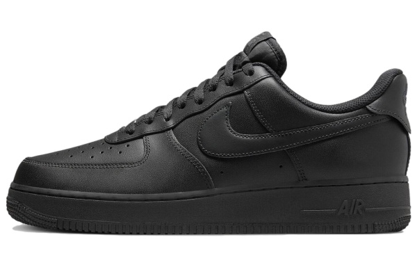 Nike Air FORCE 1 Кроссовки для скейтбординга Низкие Черные Мужские