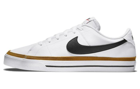Nike Court Legacy Slip Resistant Abrasion Resistant Легкий Низкий Топ Скейтборд Кроссовки Мужские Белый Черный