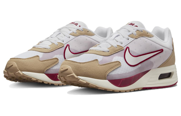 Nike Air Max SOLO Повседневная обувь Низкий Топ Белый и красный Мужская