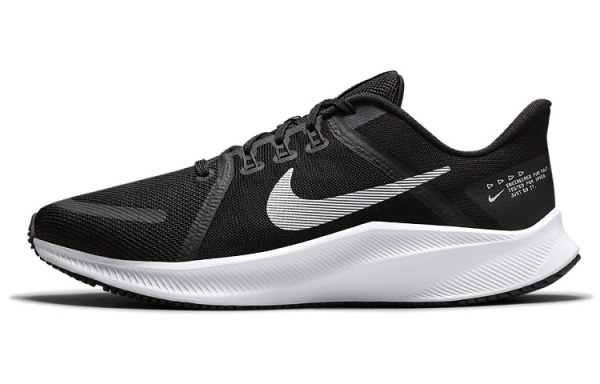 Nike Quest 4 Амортизация Дышащий Легкий Низкий Топ Тренировочные Беговые Кроссовки Мужские Черный Белый