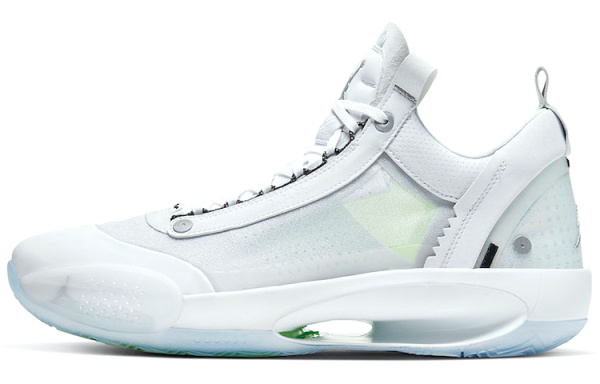 Jordan Air Джордан 34 Low 'Pure Money' Low Топ Баскетбольные кроссовки для игры Мужской Белый серебристый Международная версия