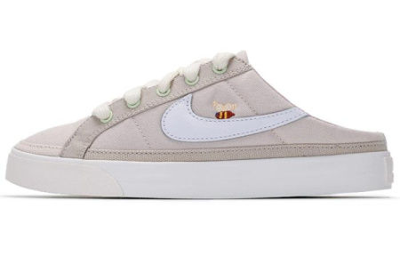 Nike Court Legacy Mule Дышащие Устойчивые к истиранию Низкие Кроссовки для скейтбординга Женские Розовые Белые Зеленые