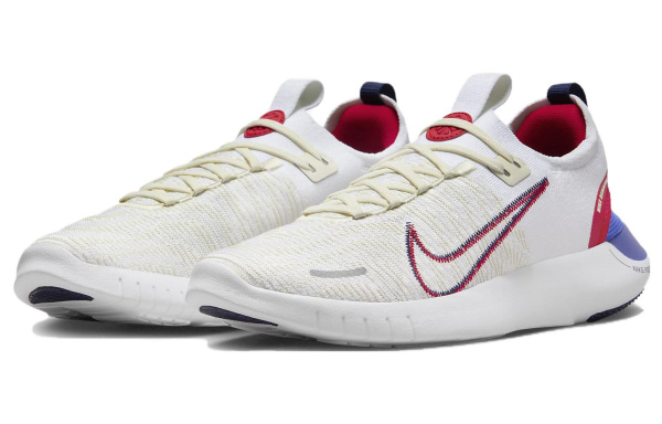 Nike Free RN Амортизация Износостойкий Низкий Топ Беговые кроссовки Мужские Белый Желтый