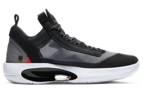 Jordan Air Jordan 34 Low Heritage Low Топ Баскетбольные кроссовки для игры Мужской Черный Красный Международная версия
