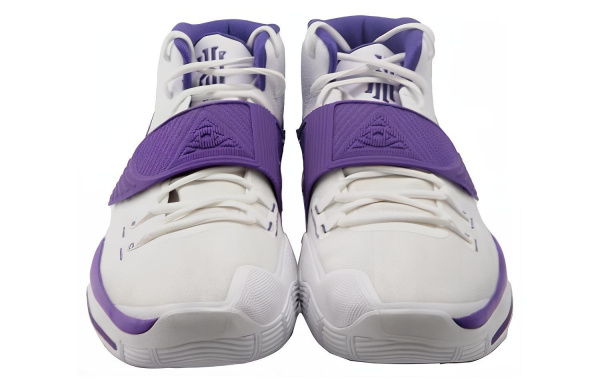 Nike Kyrie 6 Команда Promo Irving 6 Устойчивый к истиранию MID Баскетбольные кроссовки Мужские Белый Фиолетовый