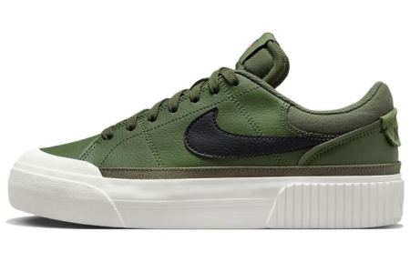 Nike Court Legacy Lift Slip Resistant Abrasion Resistant Low Топ Скейтборд Кроссовки Женские Зеленый