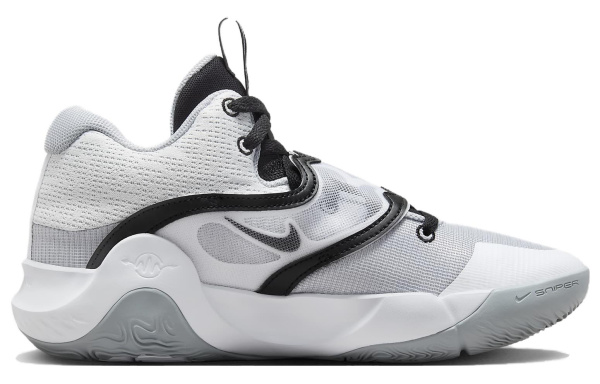 Nike KD Trey 5 X Цвет KD Shock Absorbers Противоскользящие Устойчивые к истиранию Низкий Топ Баскетбольные кроссовки Унисекс Серый Белый