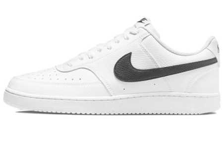 Nike Court Vision 1 Slip-on Устойчивый к истиранию Низкий Топ Скейтбординг Мужской Белый