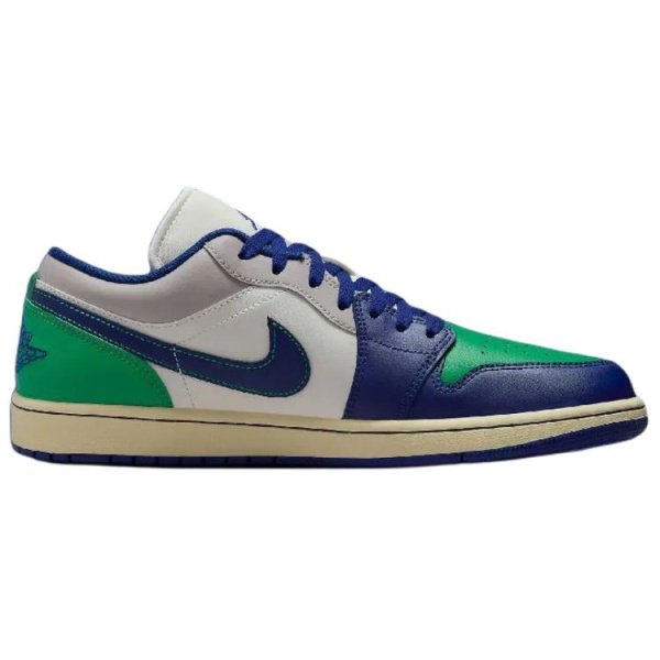 Jordan Air Jordan 1 Нижняя юбка Устойчивая к истиранию Низкий топ Винтажные баскетбольные кроссовки Мужские Белый Синий