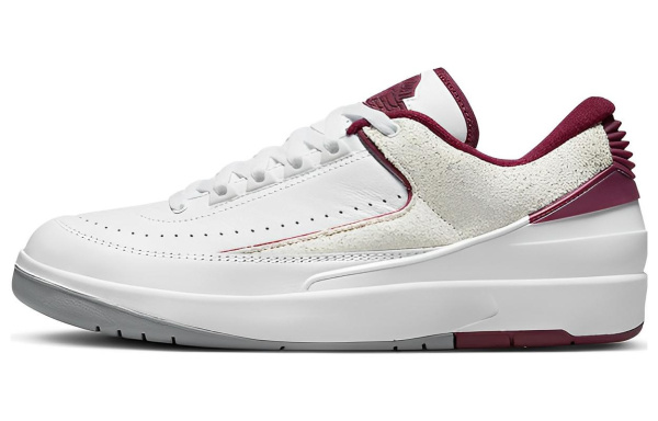 Jordan Air Джордан 2 'Cherrywood' Low Топ Винтажные баскетбольные кроссовки Мужской Белый бургундский
