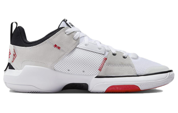 Джордан One Take 5 Slip-Resistant Low-Top Баскетбольные кроссовки Мужской Белый Черный Красный