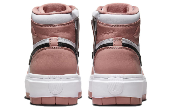 Jordan Air Jordan 1 Амортизация Износостойкий Высокий Топ Винтажные Баскетбольные Кроссовки Женские Белые Розовые