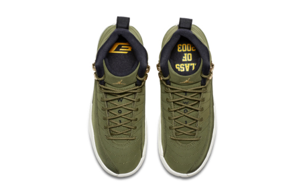 Jordan Air Jordan 12 Retro Chris Paul CLASS OF 2003 High Top Vintage Баскетбольные Кроссовки Женские Оливково-Зеленые